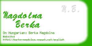 magdolna berka business card